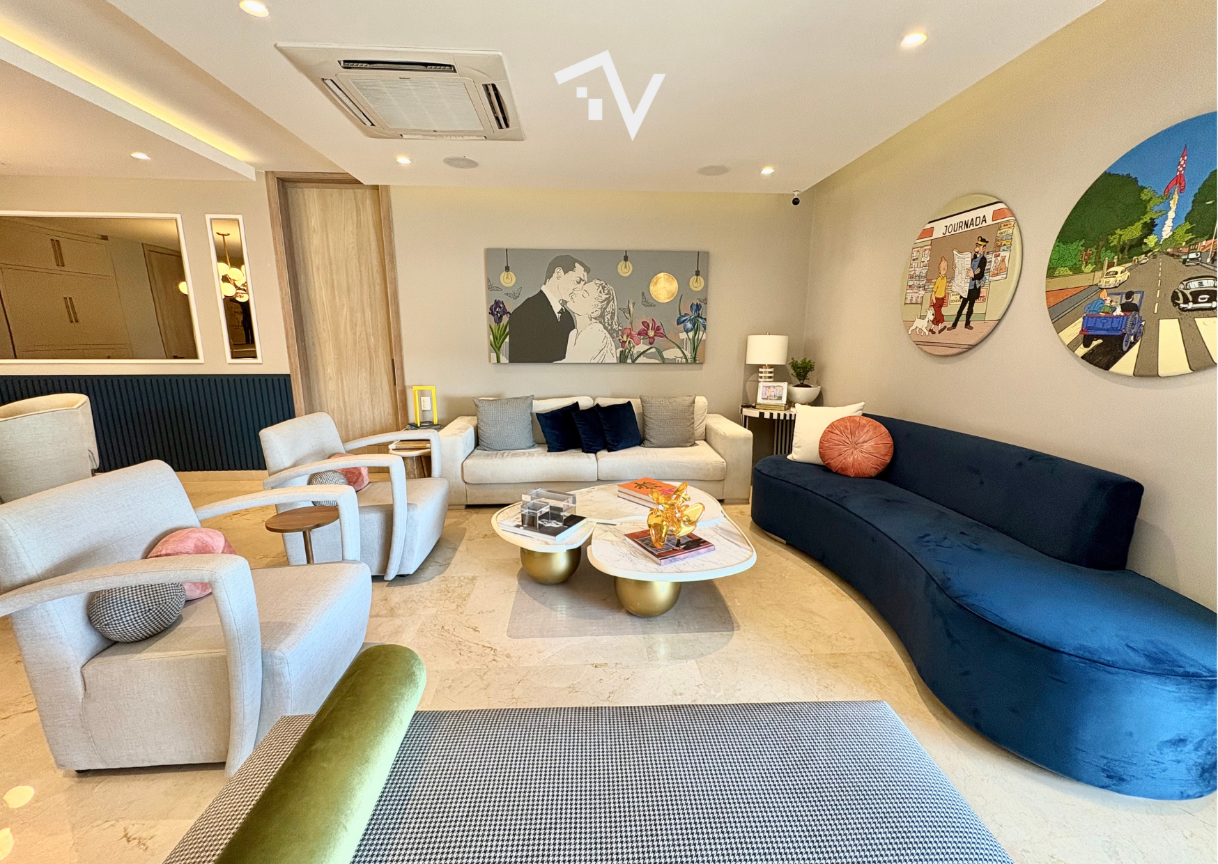 Un recorrido por mi recomendado de hoy, donde la personalidad y el buen gusto de una joven pareja se manifiestan espontáneamente invitando al disfrute de lo cotidiano en un apartamento de 175M2, moderno y sofisticado.